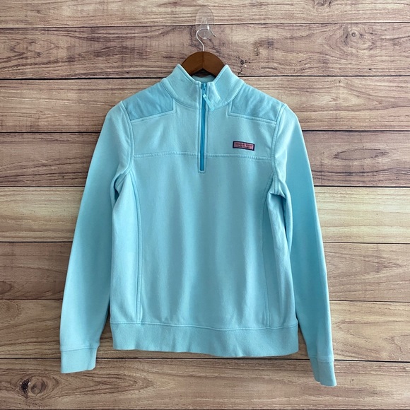 Vineyard Vines Sweaters - Vineyard Vines Blue quarter zip long sleeve pullover 2K0365 size Small S
